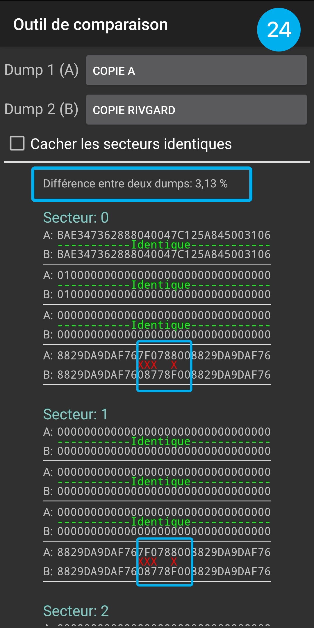 Tutoriel en image : montre comment contrôler la copie de son badge d'immeuble dans l'application MCT.