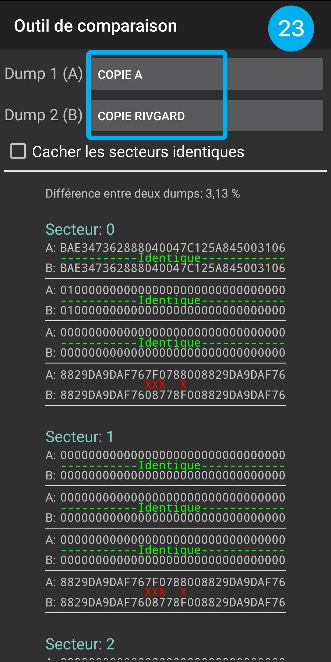 Tutoriel en image : montre comment contrôler la copie de son badge d'immeuble dans l'application MCT.
